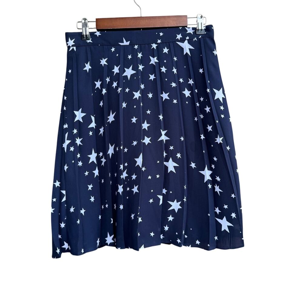 J. Crew 4 Pleated Star Print Skirt A-Line Knee Length